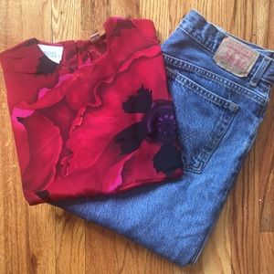 Vintage Ellen Tracy Neiman-Marcus 100% Silk Top